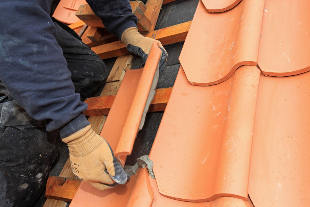 tile roof restoration on old roof