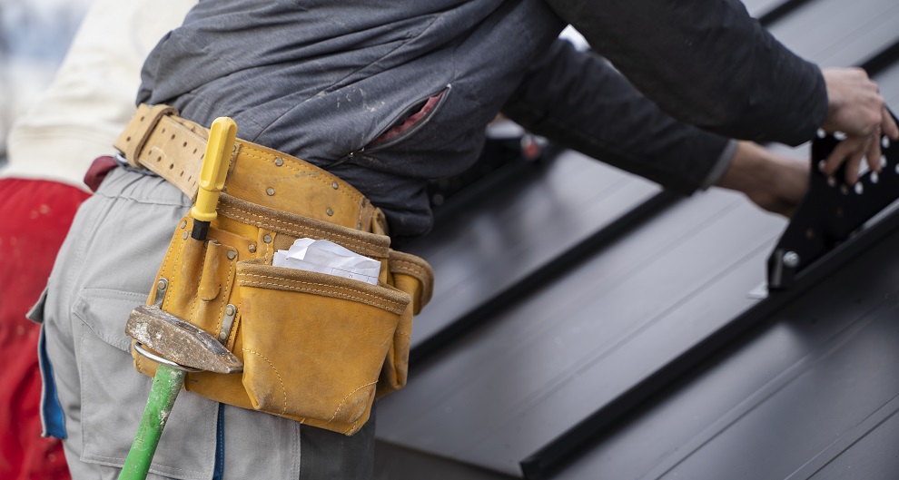 roofing contractor working rook leaks and mold