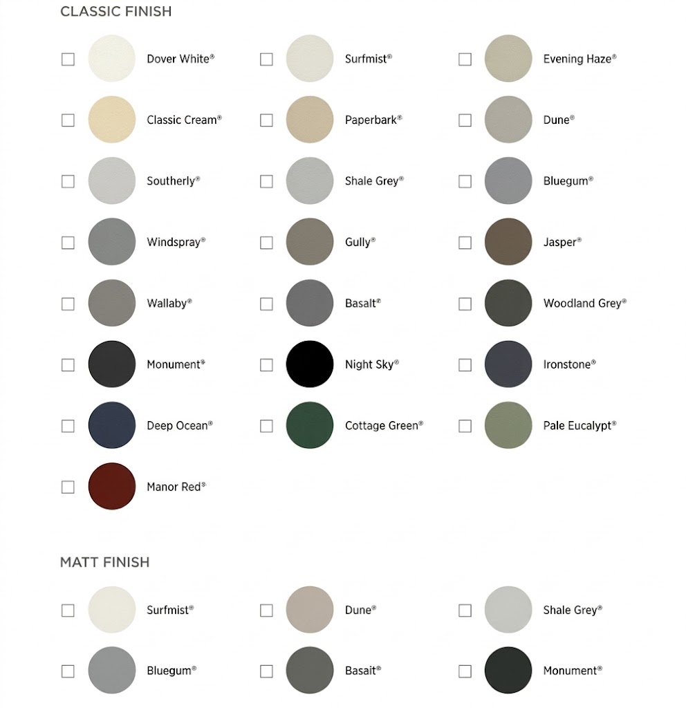 Metal Roof colors